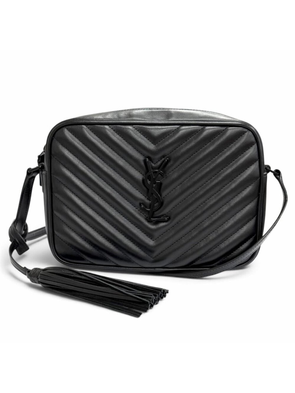 Saint Laurent Paris Lou Camera Bag Logo Tassel Charm Quilted Leather